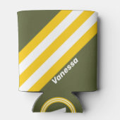 グリーンハニーノスタルジックストライプな名前 缶クーラー (裏面)