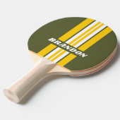 グリーンハニーノスタルジックストライプラリー名 卓球ラケット (正面アングル)