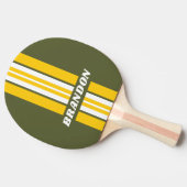 グリーンハニーノスタルジックストライプラリー名 卓球ラケット (横)
