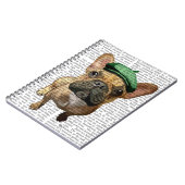 グリーンハフランスのット付きブラウンブルドッグ2 ノートブック (左側)