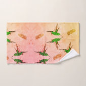 グリーンハミングバードゴールデンフェザー バスタオルセット (ハンドタオル)