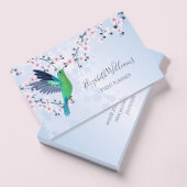 グリーンハミングバードピンクさくらんぼブロッサム   名刺