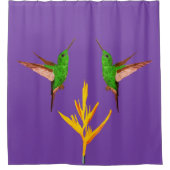 グリーンハミングバード シャワーカーテン (正面)