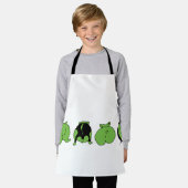 グリーンハムスターお尻 エプロン (着用した状態)