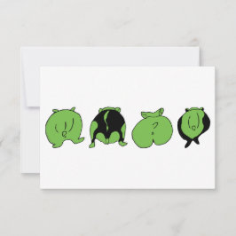 グリーンハムスターお尻 サンキューカード