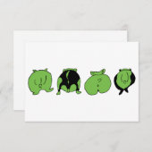 グリーンハムスターお尻 サンキューカード (正面/裏面)