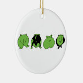 グリーンハムスターお尻 セラミックオーナメント (右)