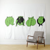 グリーンハムスターお尻 タペストリー (インサイチュ(横))