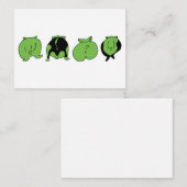 グリーンハムスターお尻 ノートカード (正面/裏面)