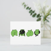 グリーンハムスターお尻 ポストカード (スタンド正面)