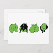 グリーンハムスターお尻 ポストカード (正面/裏面)