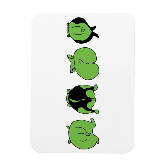 グリーンハムスターお尻 マグネット (縦)