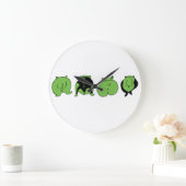 グリーンハムスターお尻 ラージ壁時計 (ホーム)