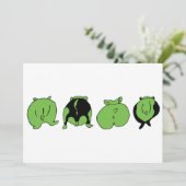 グリーンハムスターお尻 招待状 (スタンド正面)