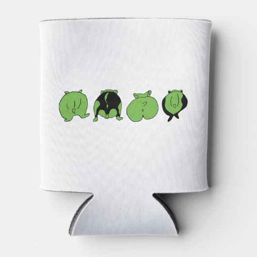 グリーンハムスターお尻 缶クーラー (正面)