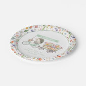 グリーンハリネズミ赤ちゃんシャワープレート – ローカルで栽培 ペーパープレート (アングル)