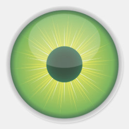 グリーンハロウィーンの眼球シール ラウンドシール