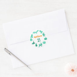 グリーンハロウィーンの誕生日パーティー ラウンドシール