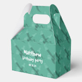 グリーンハロウィーンをテーマにした誕生日パーティーのお願いボックス フェイバーボックス (正面)