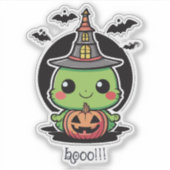 グリーンハロウィーンウィッチ シール (正面)