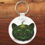 グリーンハロウィーンカボチャ キーホルダー (正面)