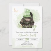 グリーンハロウィーンAベビーは赤ちゃんシャワーを醸造している 招待状 (正面)