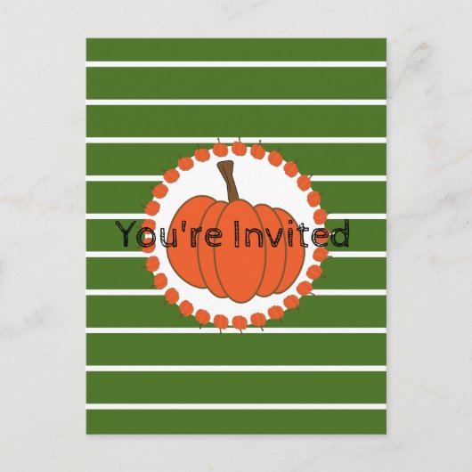 グリーンハローウィンパーティ招待状 ポストカード (正面)