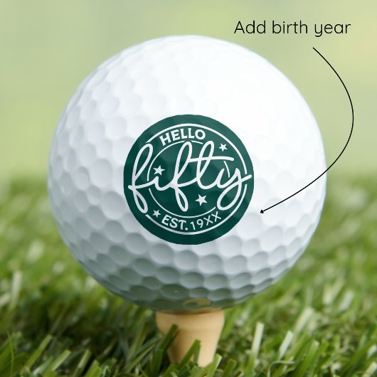 グリーンハローフィフティ50誕生日 ゴルフボール