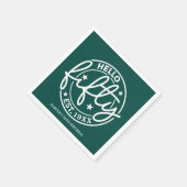 グリーンハローフィフティ50誕生日 スタンダードカクテルナプキン (角)