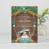 グリーンハンターメキシカンブーツCharra Mis Quince 招待状 (スタンド正面)