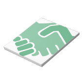 グリーンハンドシェイク ノートパッド (回転)