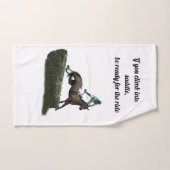 グリーンハンドタオルでジョッキーを跳ね上げる ハンドタオル (ハンドタオル)