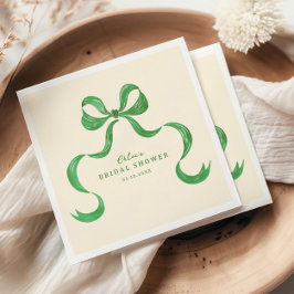 グリーンハンドドローンボウ ブライダルシャワー スタンダードカクテルナプキン