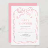 グリーンハンド引き弓ベビーシャワー招待状 招待状 (正面/裏面)