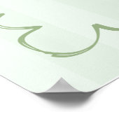 グリーンハンド描画Tini少し古い誕生日歓迎 ポスター (角)