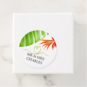 グリーンハートとトロピカルリーフ＆フラワー フェイバータグ (インサイチュ)