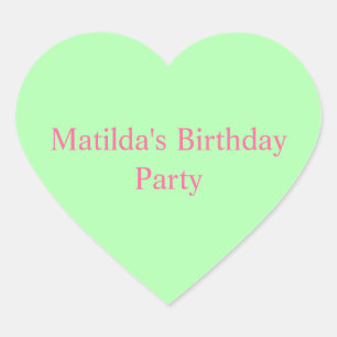 グリーンハートカスタムシール ハートシール