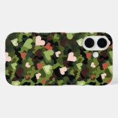 グリーンハートカモフラージュ Case-Mate iPhoneケース (裏面 (横))