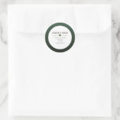 グリーンハートクリスマス差出人住所 ラウンドシール (バッグ)