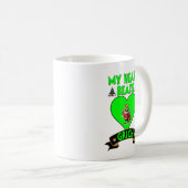 グリーンハートグランチスクリスマスラブフェスティバルホリデー コーヒーマグカップ (正面右)