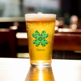 グリーンハートシャムロパーソナライズされたック タンブラーグラス