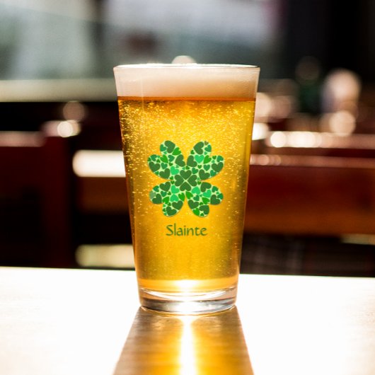 グリーンハートシャムロパーソナライズされたック タンブラーグラス