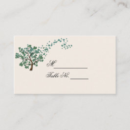 グリーンハートツリーオンアイボリー結婚の座席表 プレイスカード
