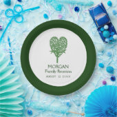 グリーンハートツリーファミリ懇親会紙プレート ペーパープレート (パーティー)