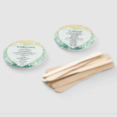 グリーンハートリーフツリー結婚式 プログラムファン ハンドファン (組立なし)