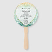 グリーンハートリーフツリー結婚式 プログラムファン ハンドファン (裏面)