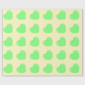 グリーンハート ラッピングペーパー (フラット)