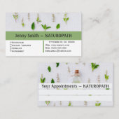 グリーンハーブスナチュロパスアポイントメント名刺 予約カード (正面/裏面)