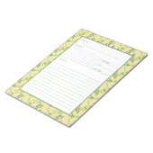 グリーンハーブレシピバインダーの葉ページ ノートパッド (アングル)