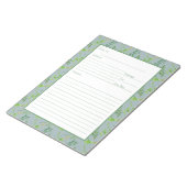 グリーンハーブレシピバインダー用フレーム付き葉の ノートパッド (アングル)